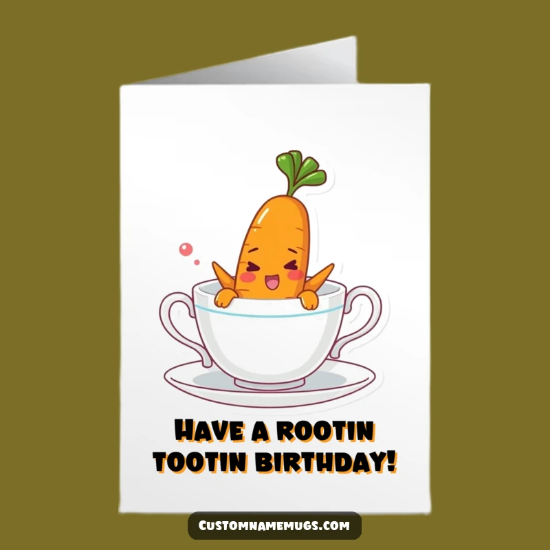 Free Printable Funny Birthday Card: Carrot Swimming - Hilarious Downloadable Gift!