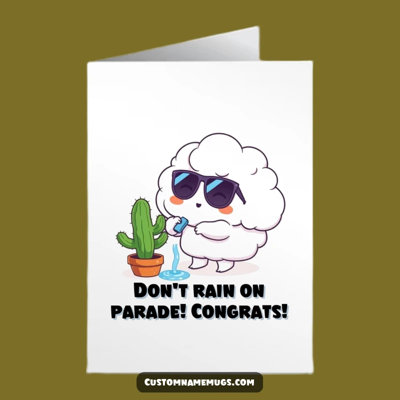 Free Printable Congrats Card: Cloud Cactus Effort Downloadable Gift