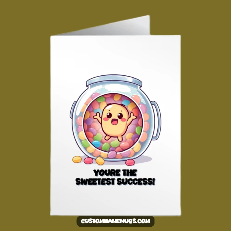 Free Printable Congrats Card: Jellybean's Sweet Burst, Funny Achievement Gift