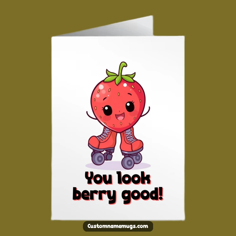 Free Printable Congrats Card: Strawberry Skater Success - Funny Achievement Downloadable Greeting