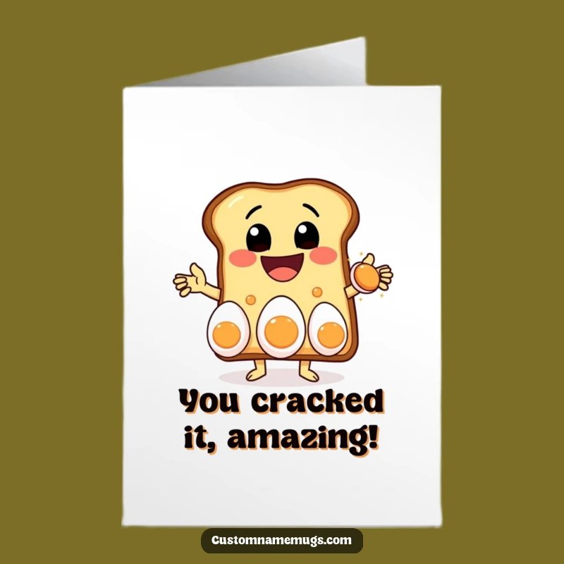 Free Printable Congrats Card: Toast's Eggcellent Juggling - Funny Downloadable Achievement