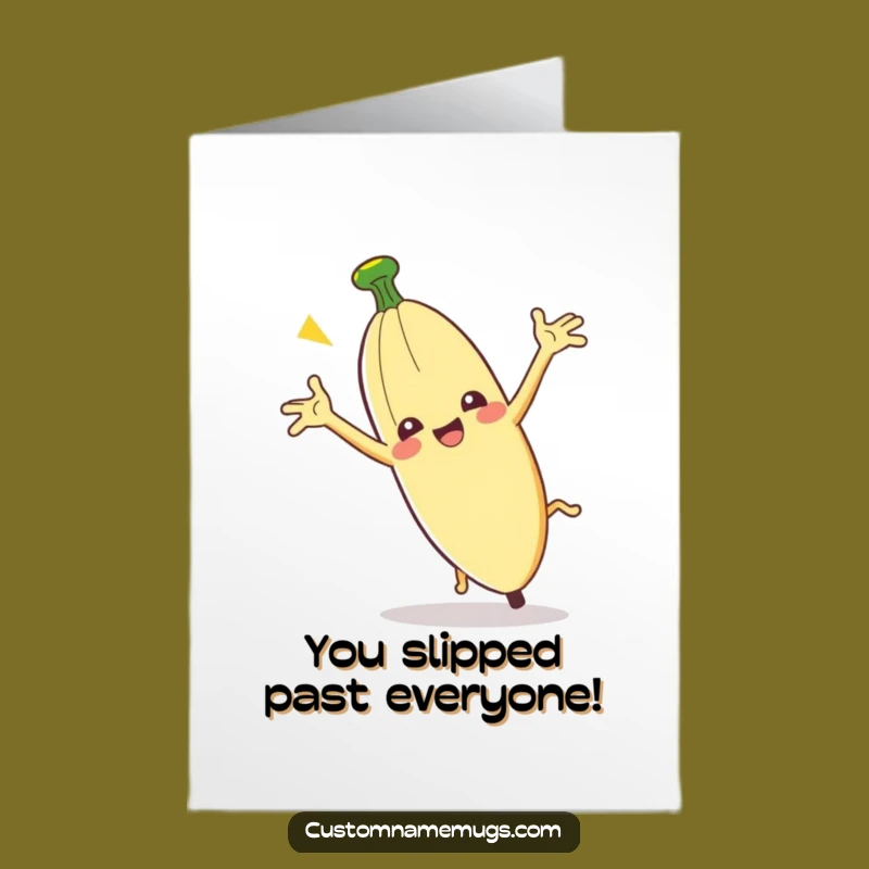 Free Printable Funny Banana Slip Congratulations Card - Clumsy Peel Downloadable