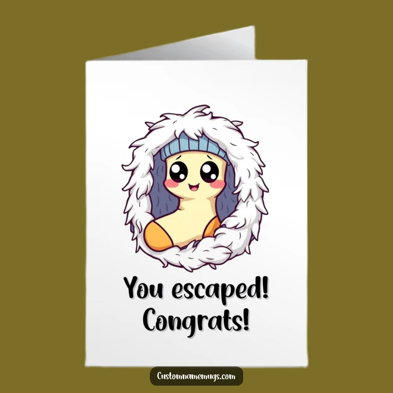 Free Printable Kawaii Sock Monster Congratulations Card: Hilarious DIY Downloadable