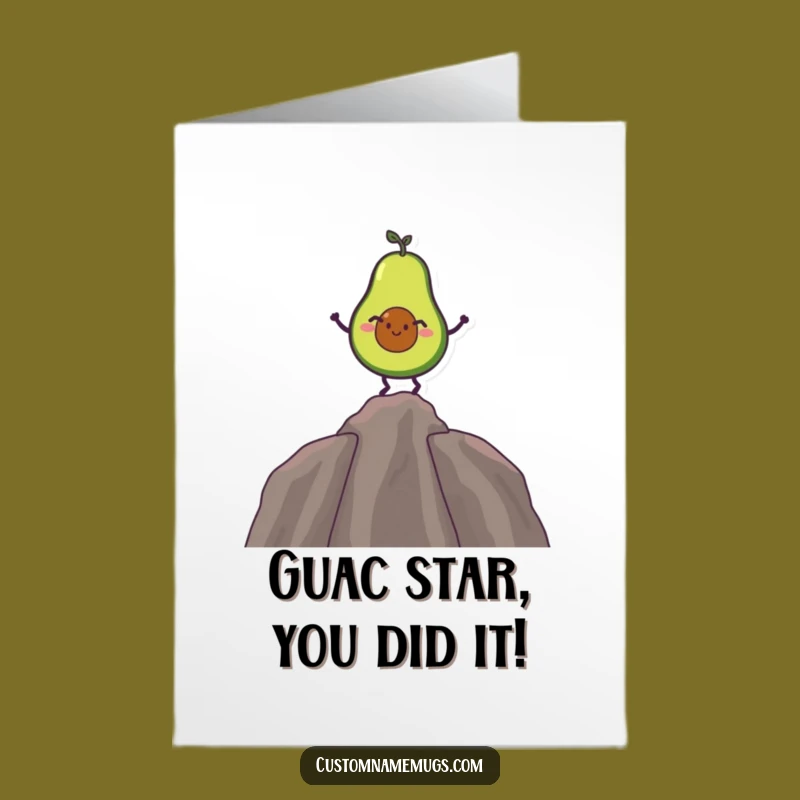 Free Printable Congrats Card: Avocado's Balancing Feat - Funny Success Downloadable Greeting