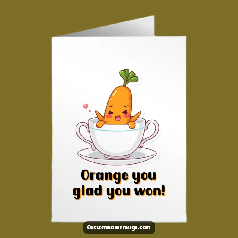 Free Printable Funny Congrats Card: Carrot Swimming - Hilarious Downloadable Gift!