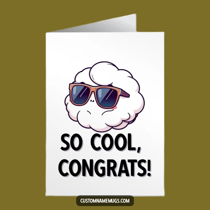 Free Printable Congrats Card: Cloud's Cool Exit, Funny Downloadable Gift for Smooth Departures