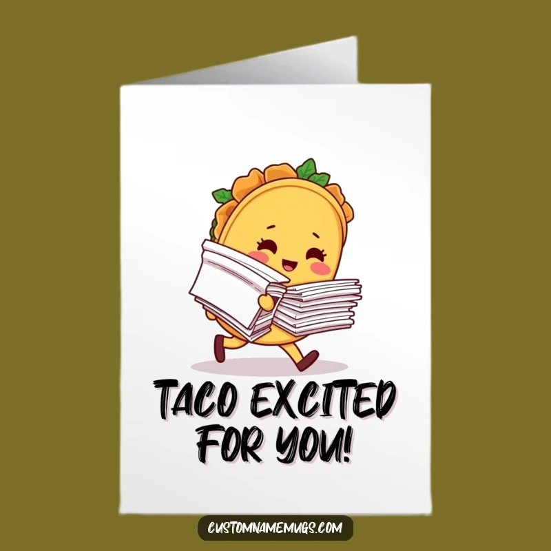 Free Printable Congrats Taco Card: Papers Galore DIY Downloadable Success Card
