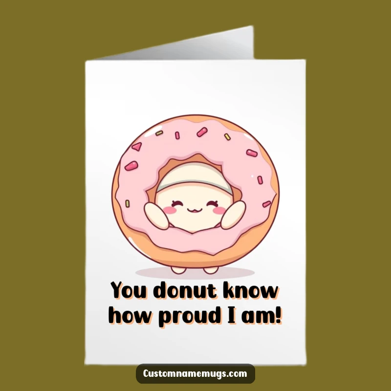 Free Printable Congrats Card: Funny Donut Blob, Celebration Downloadable Gift
