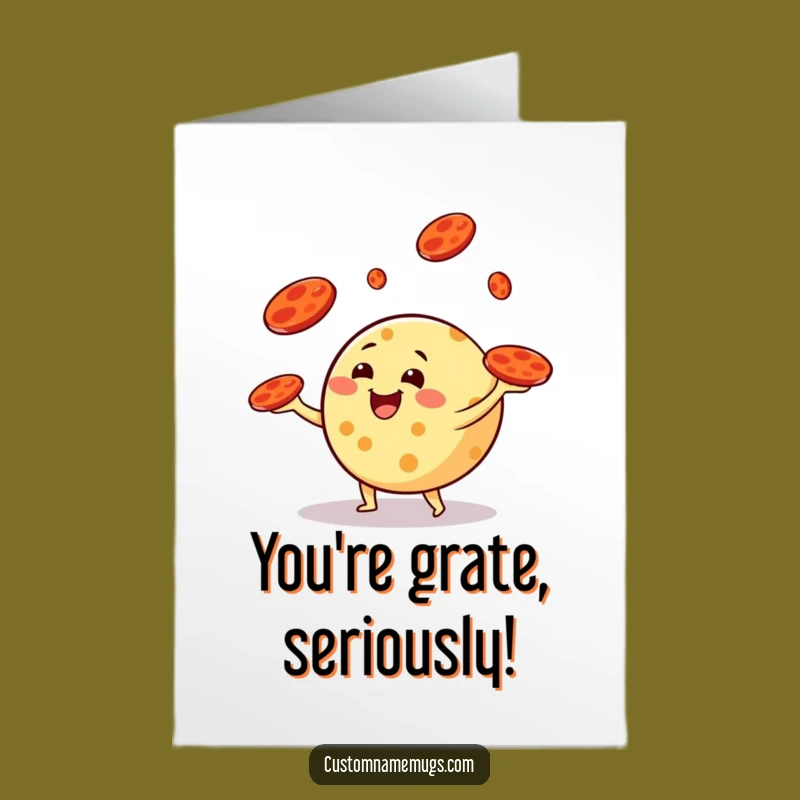 Free Printable Congrats Card: Juggling Cheese Pro, Downloadable Gift