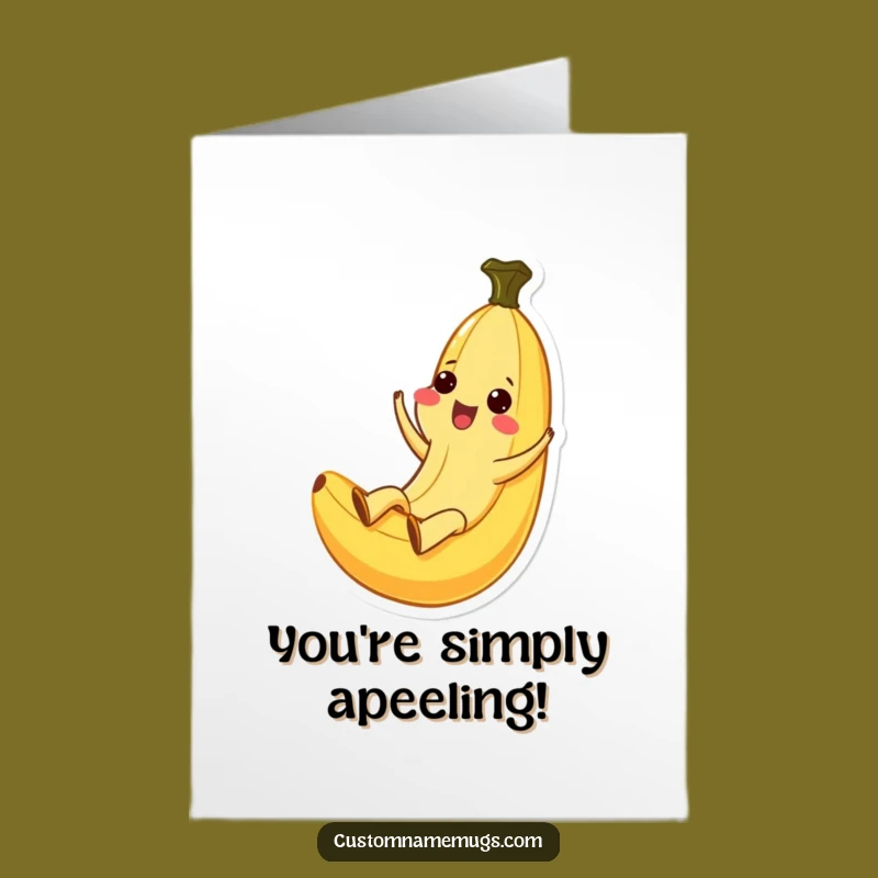 Free Printable Congrats Card: Kawaii Banana Celebrates Big!