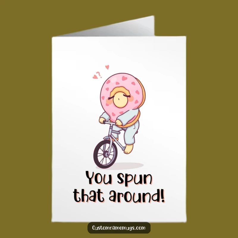 Free Printable Congrats Card: Donut's Wobbly Win, Funny Downloadable Gift for Balancing Acts