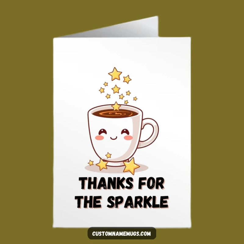 Free Printable Coffee Thank You Card: Sparkly Gratitude, Downloadable DIY