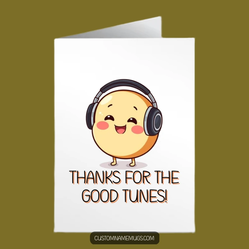 Free Printable DJ Bread Thank You Card - Musical Downloadable Gift for Appreciation