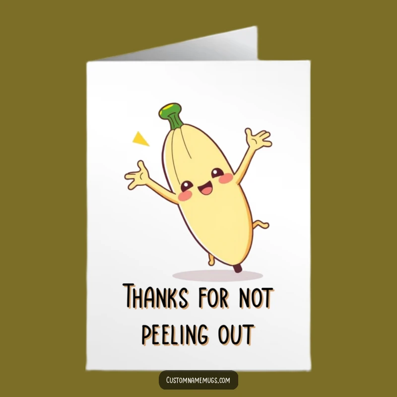 Free Printable Funny Banana Slip Thank You Card - Clumsy Peel Downloadable