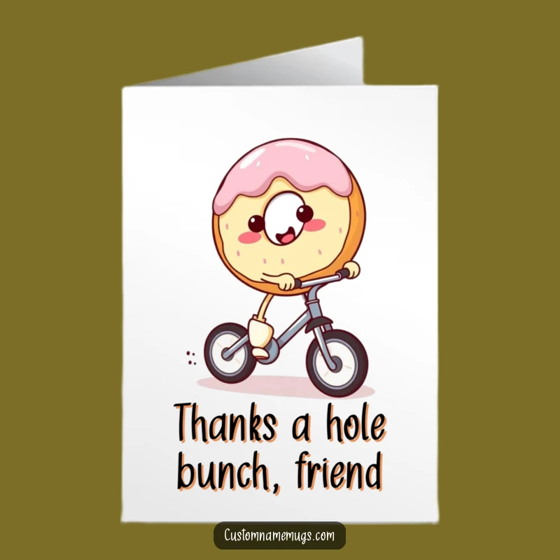 Free Printable Thank You Card: Donut Unicycle, Sweet Downloadable Appreciation Gift!