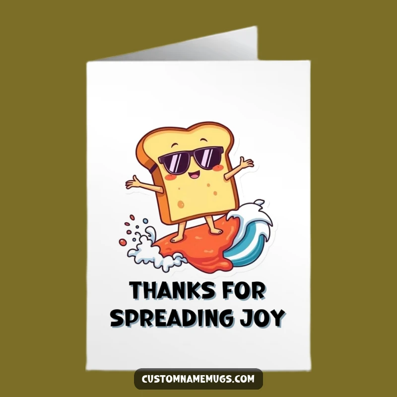 Free Printable Thank You Card: Saved by Toast Surfer, Jam Gift