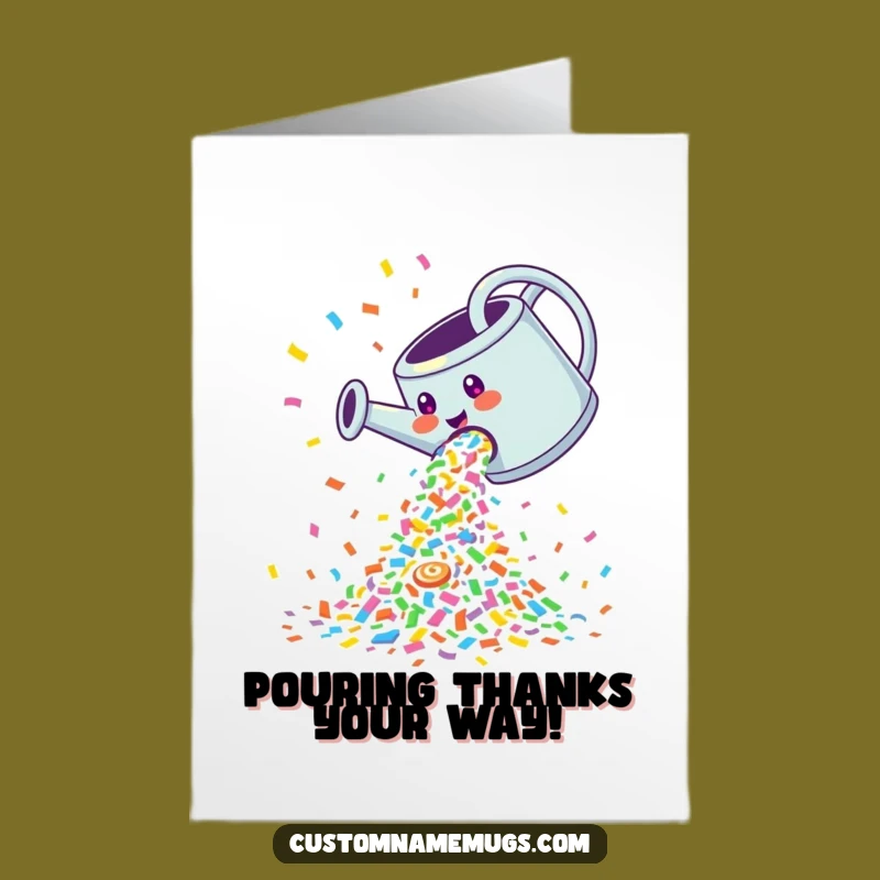Free Printable Thank You Card: Confetti Thanks! Funny Downloadable Gift!