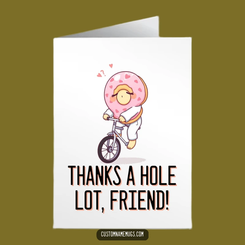 Free Printable Thank You Donut Card: Pajama Unicycle DIY Downloadable Gratitude