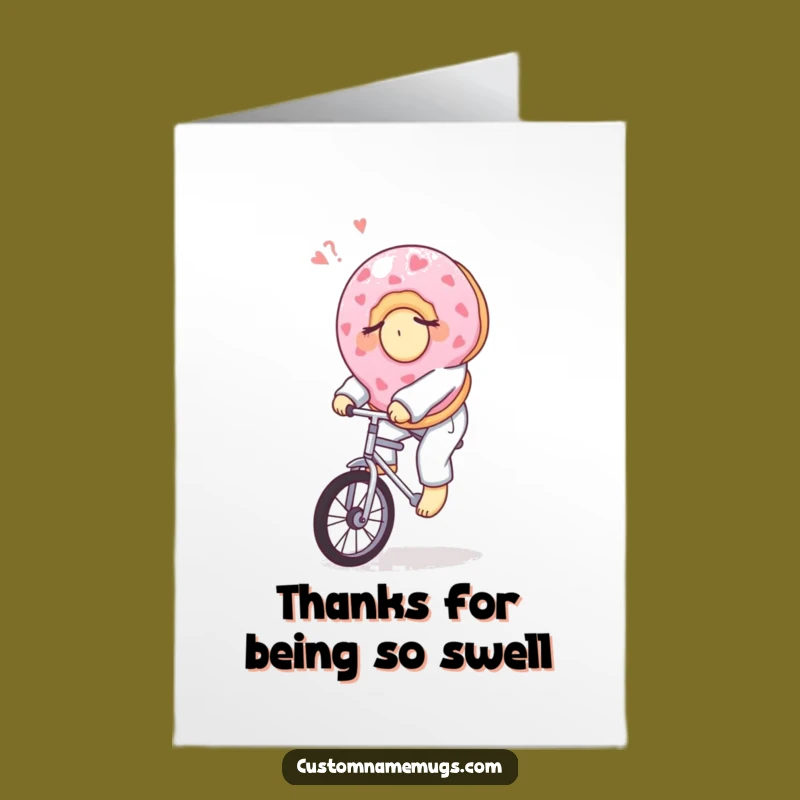 Free Printable Thank You Card: Donut's Daring Ride, Comical Gratitude Gift