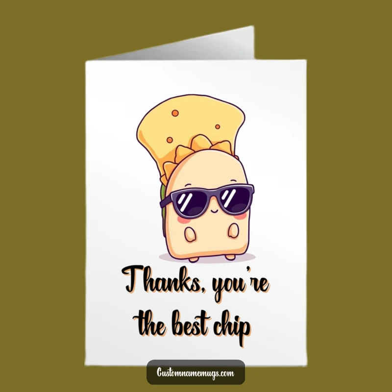 Free Printable Thank You Card: Shy Taco's Grateful Peek Funny Downloadable Gift