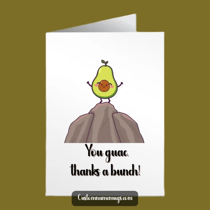 Free Printable Thank You Card: Avocado's Balancing Act - Appreciative Downloadable Greeting
