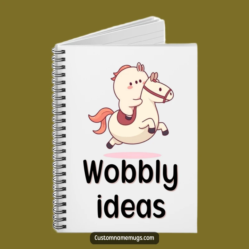 Funny Bouncy Blob Horse Notebook - Hilarious Journal for Active Ideas