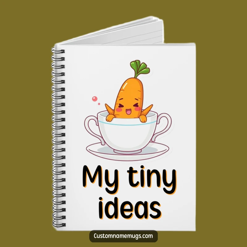 Funny Carrot Teacup Journal - Hilarious Notebook for Creative Ideas Gift!