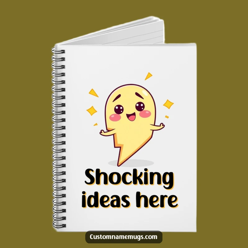 Funny Clumsy Lightning Bolt Zapping Himself Notebook - Jot Down Hilarious Ideas!
