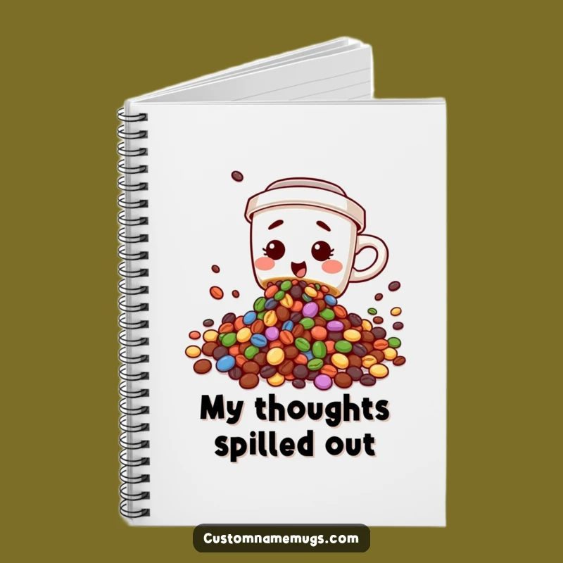 Funny Coffee Bean Spill Notebook: Journal Character for Hilarious Note-Taking