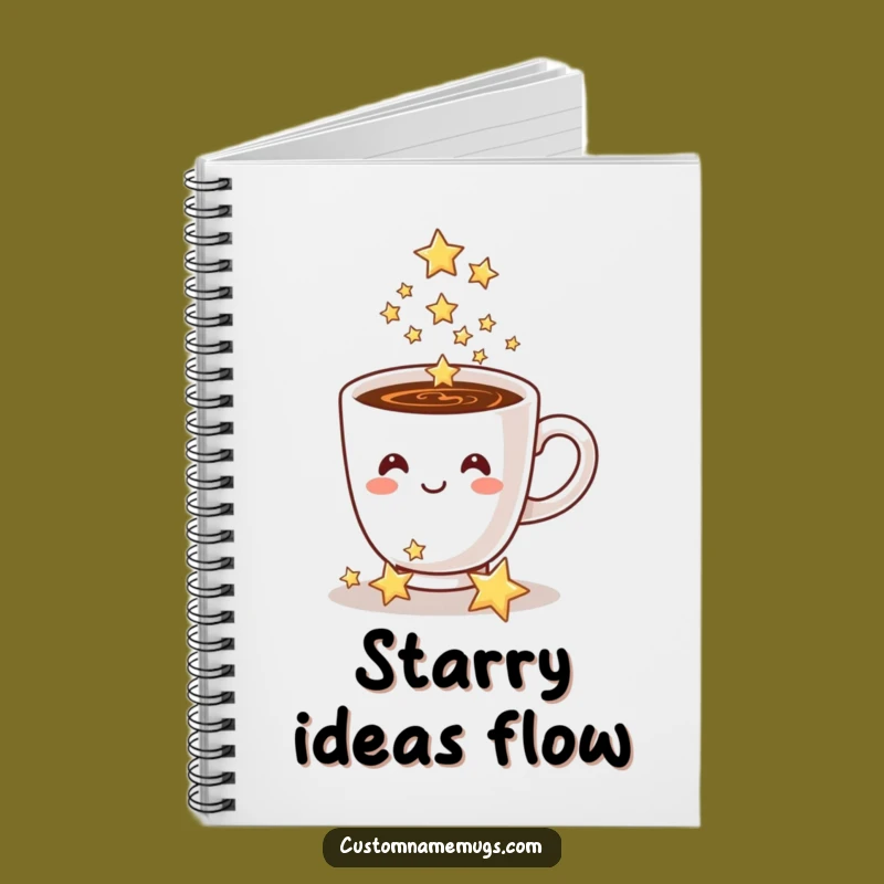 Funny Coffee Cup Stars Notebook: Magical Journal for Creative Thoughts and Starry Dreams