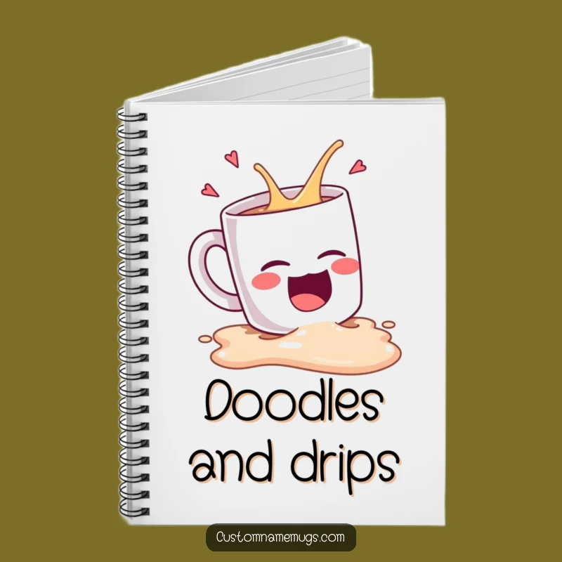 Funny Coffee Spill Laughing Notebook: Hilarious Journal for Coffee Lovers' Thoughts