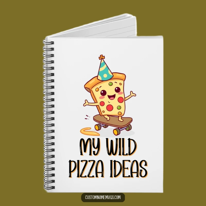 Funny Pizza Skateboarder Notebook: Shred Your Ideas, Perfect Funny Gift Journal