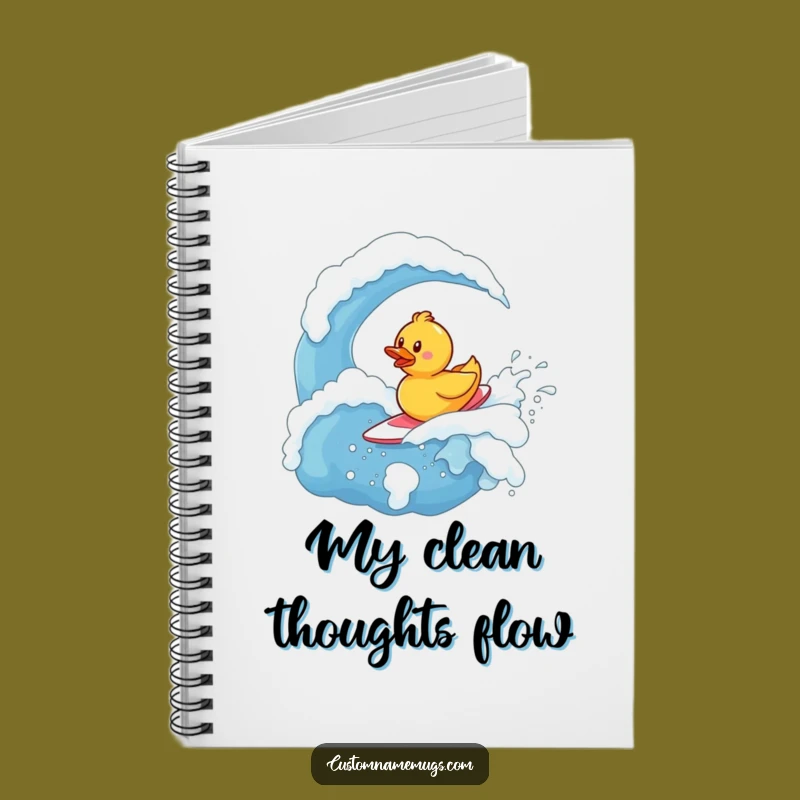 Funny Rubber Ducky Surfer Notebook: Brave Character Journal for Ideas