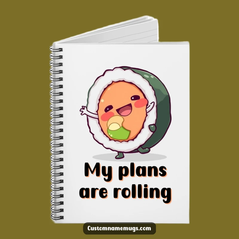 Funny Sushi Cartwheel Notebook: Journal Character for Hilarious Note-Taking