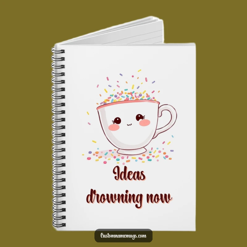 Funny Teacup Journal - Jot Down Ideas Amidst Sweetness