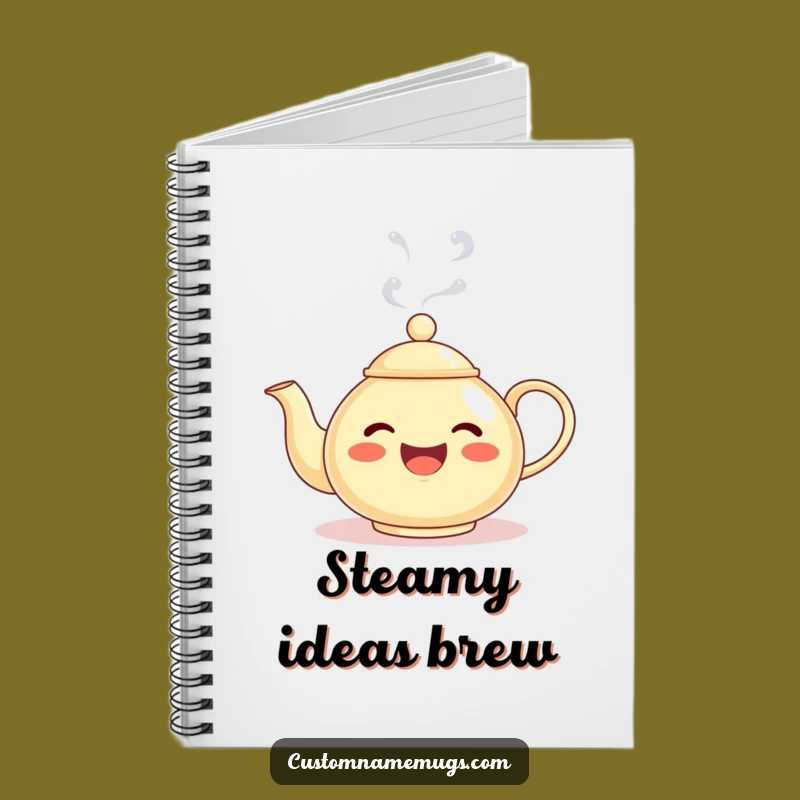 Funny Teapot Steam Face Notebook: Jot Down Ideas with This Whimsical and Humorous Journal