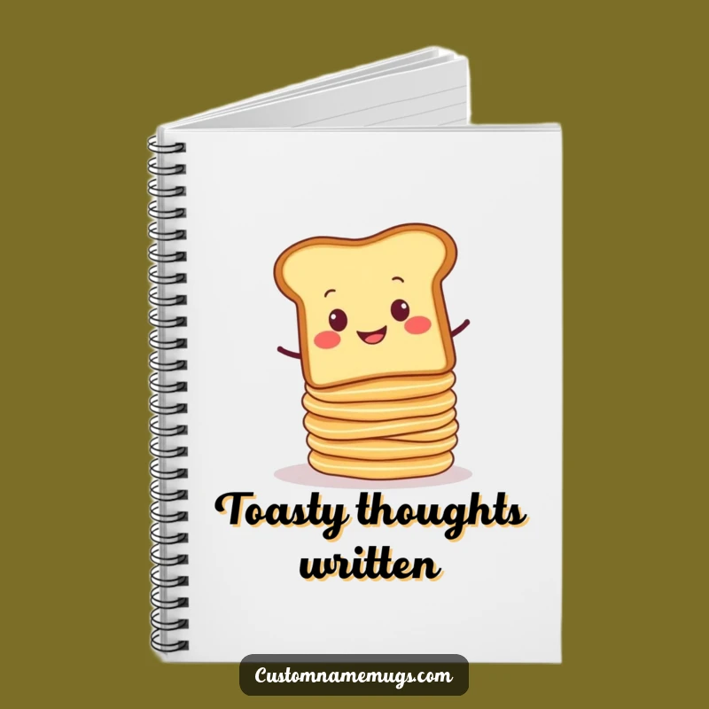Funny Toast Balance Notebook - Humorous Journal for Ideas and Breakfast Plans