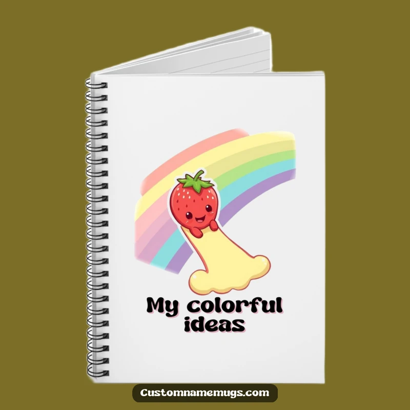 Funny Strawberry Rainbow Notebook: Journal Your Adventures with Whimsical Fruit Art