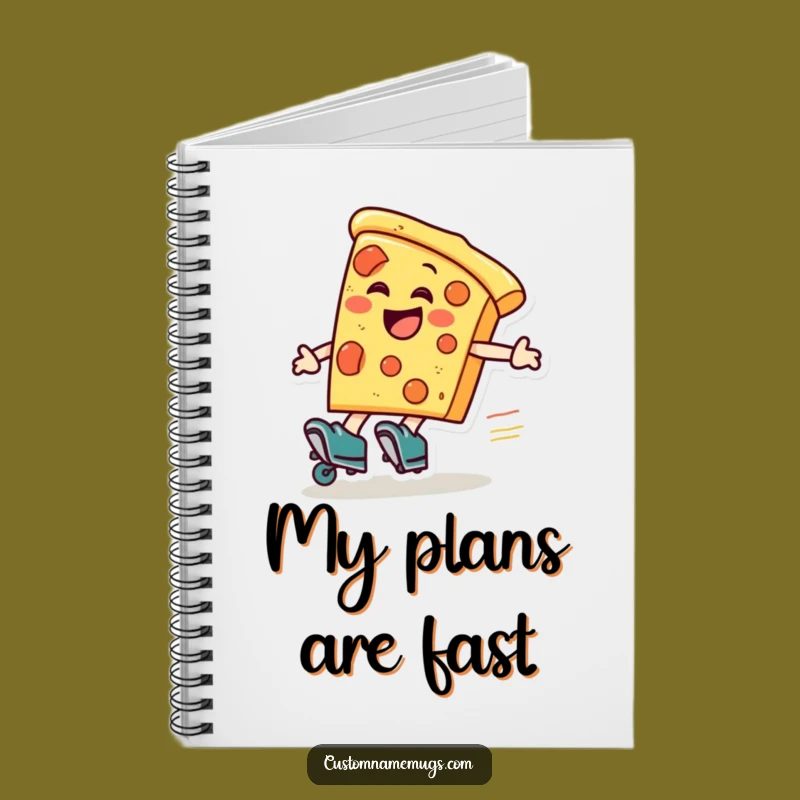 Funny Pizza Roller Skater Notebook: Hilarious Journal for Zany Ideas and Notes