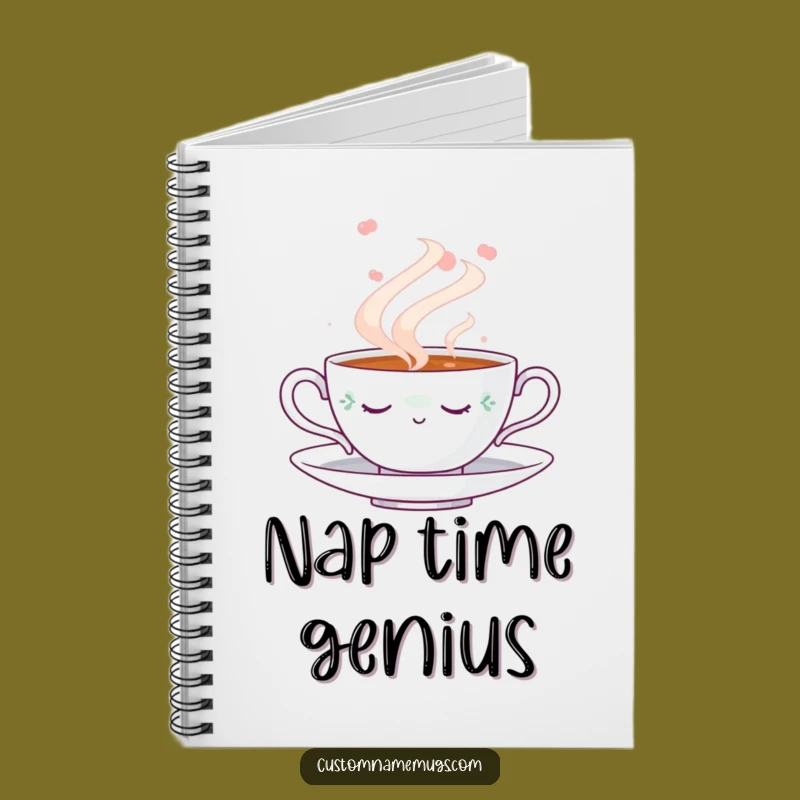 Funny Napping Teacup Notebook: Dreamy Steam Journal, Creative Gift