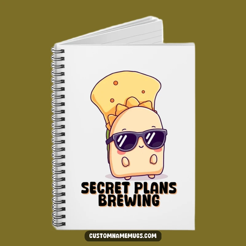 Funny Shy Taco Notebook: Jot Down Secrets with Cool Style