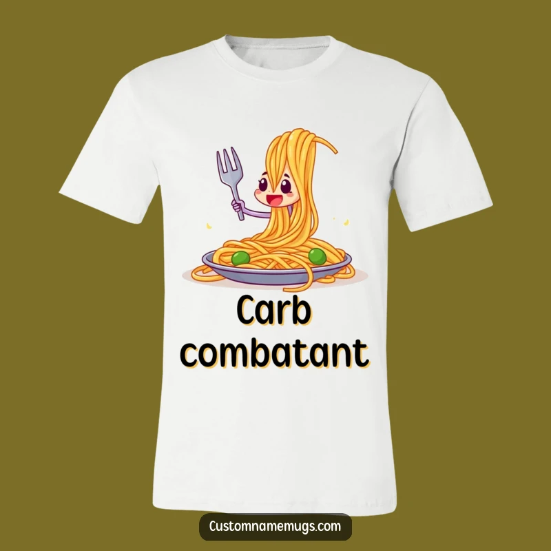 Funny Fork vs Spaghetti T-Shirt: Wear Your Hilarious Kitchen Battles with Pride