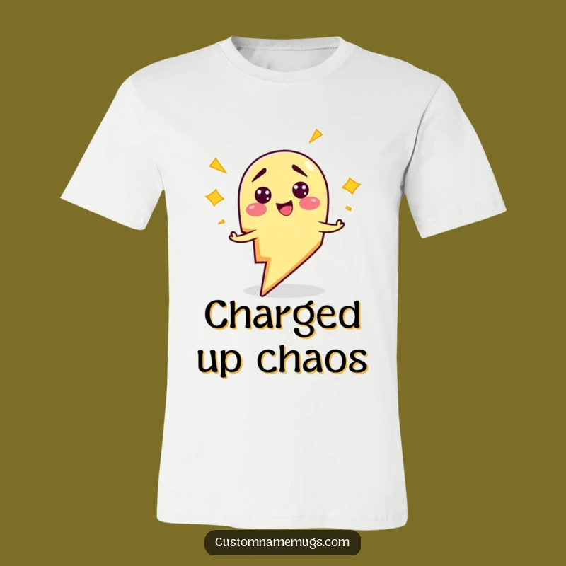Funny Clumsy Lightning Bolt Zapping Himself T-Shirt - Hilarious Shocking Tee!