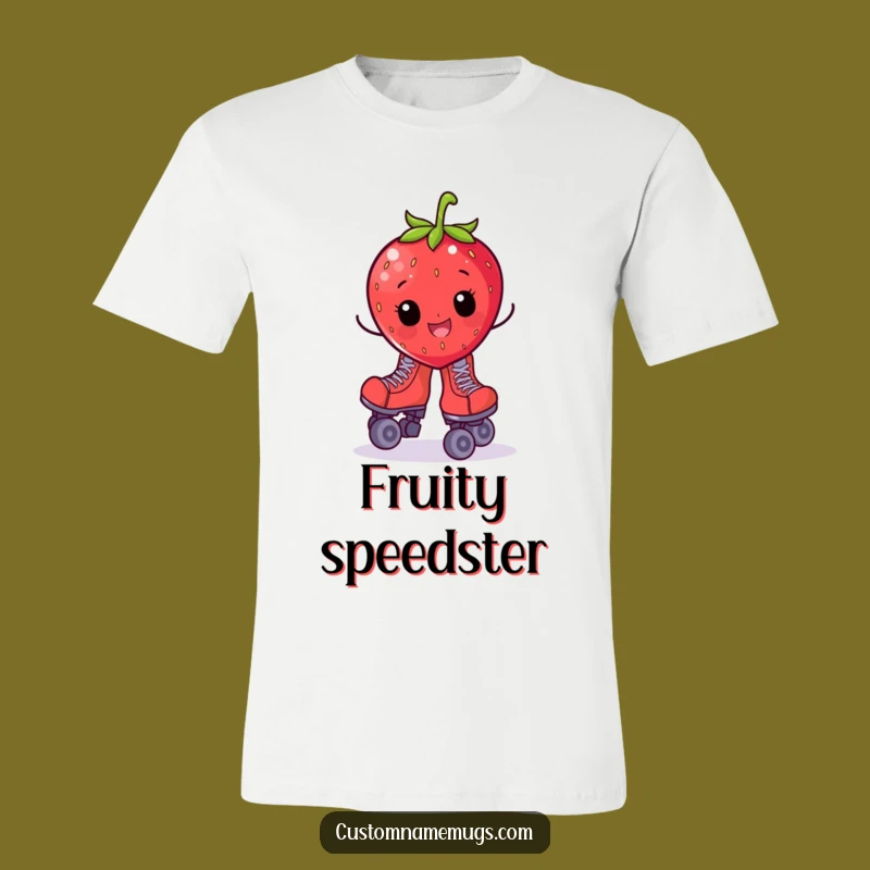 Funny Strawberry Roller Skate T-Shirt: Wear Your Wobbly Charm with Pride