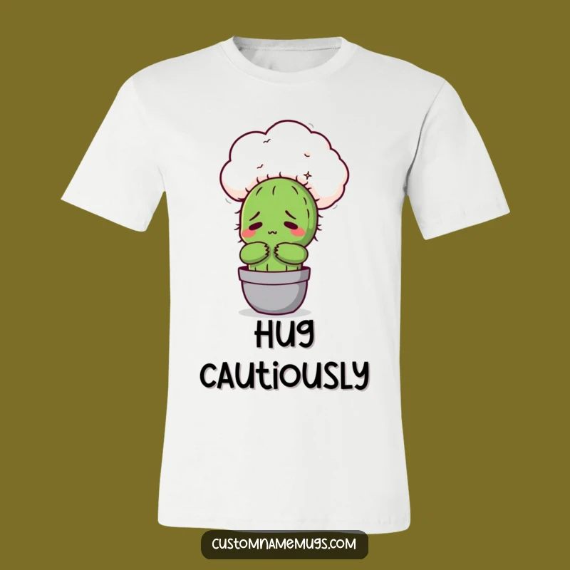 Funny Awkward Cactus Cloud Hug T-Shirt: Hilarious Tee for Prickly Personalities