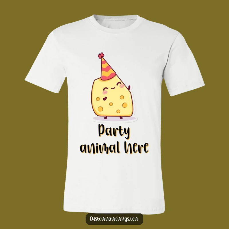 Funny Cheese Hat T-Shirt: Wear Your Party Spirit with This Hilarious Tee