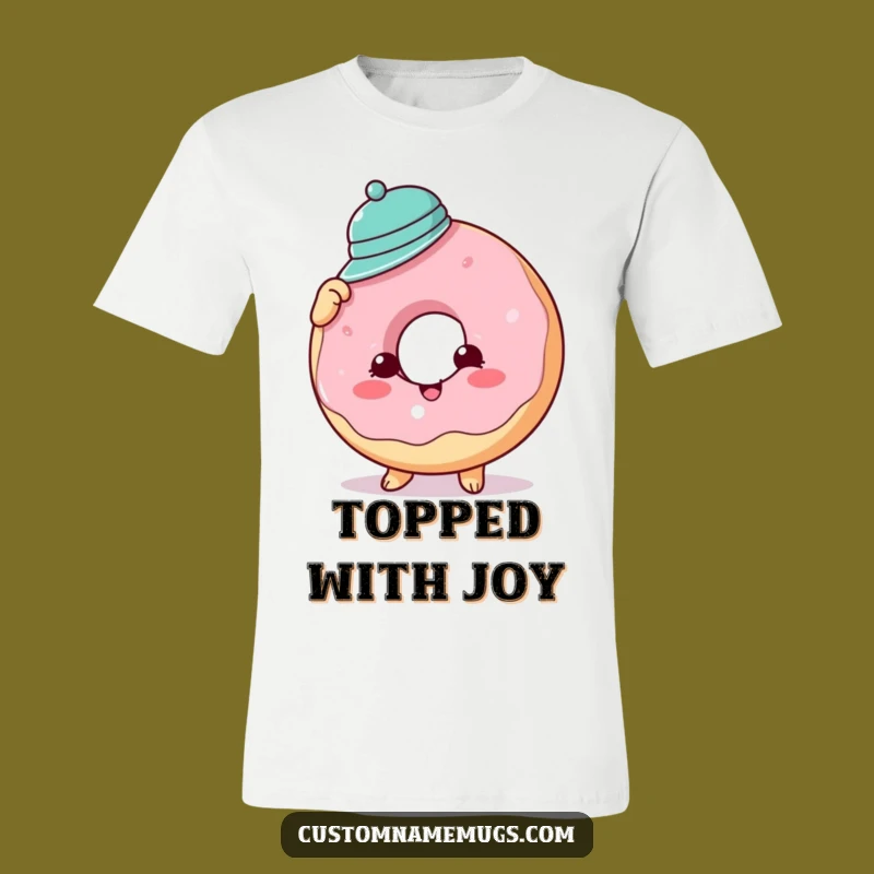 Funny Donut Hat T-Shirt: Comical Dessert Tee for Sweet Tooths and Fashion Fails