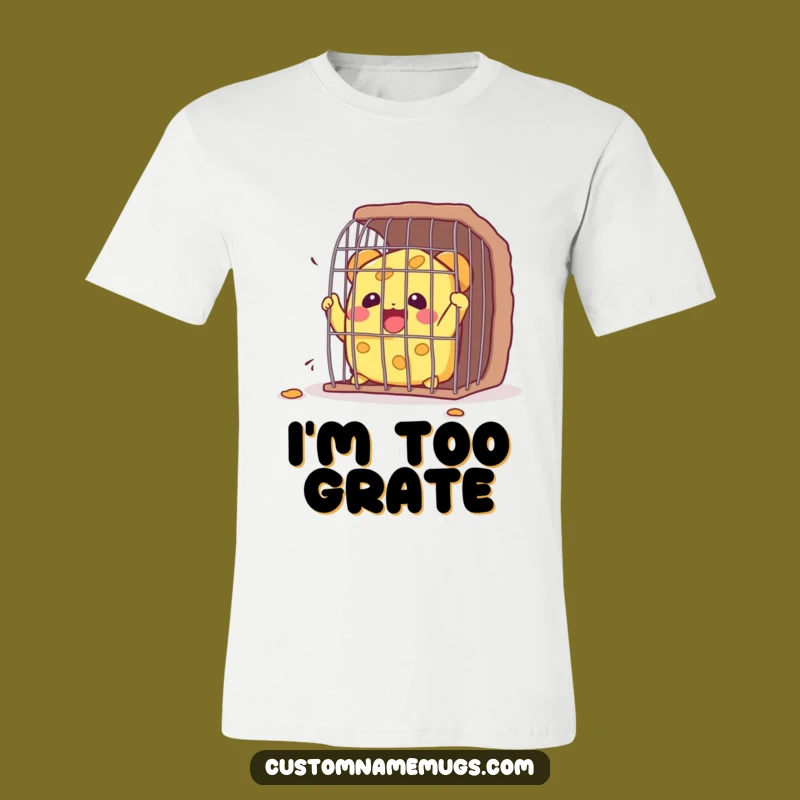 Funny Kawaii Cheese Cage Escape T-Shirt: Hilarious Tee for Freedom-Loving Foodies