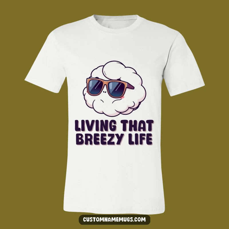 Funny Cloud Character T-Shirt - Comical Float Away Style with Sunglasses Gift!