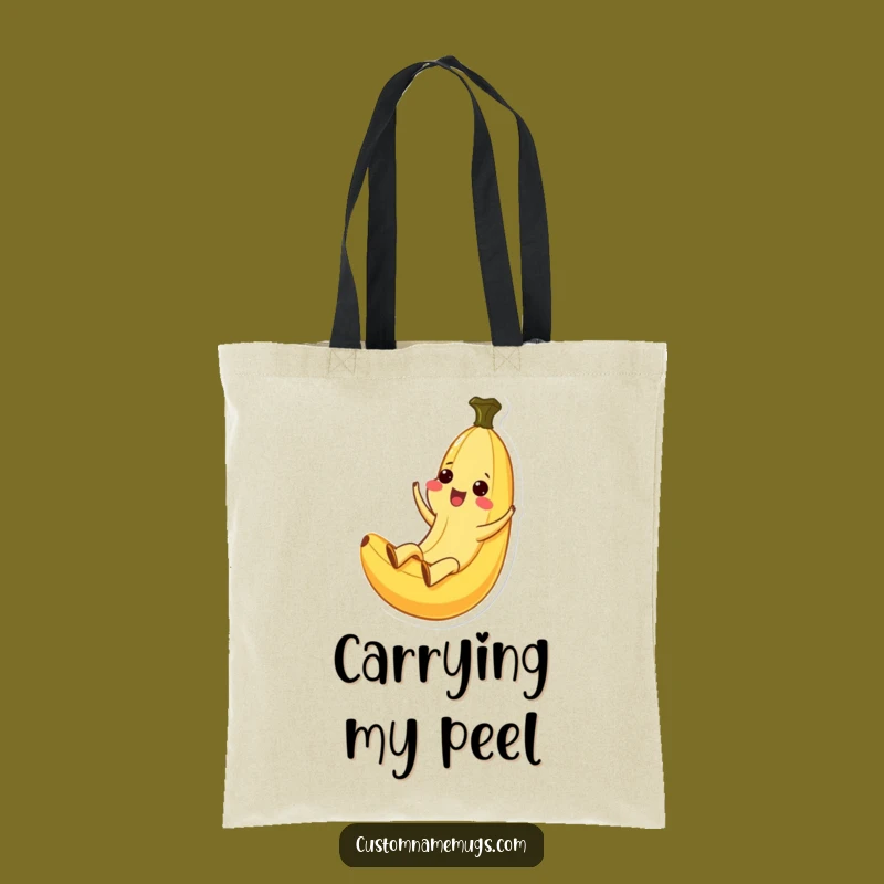 Funny Kawaii Banana Peel Slide Tote Bag: Ecstatic Style, Practical Gift!